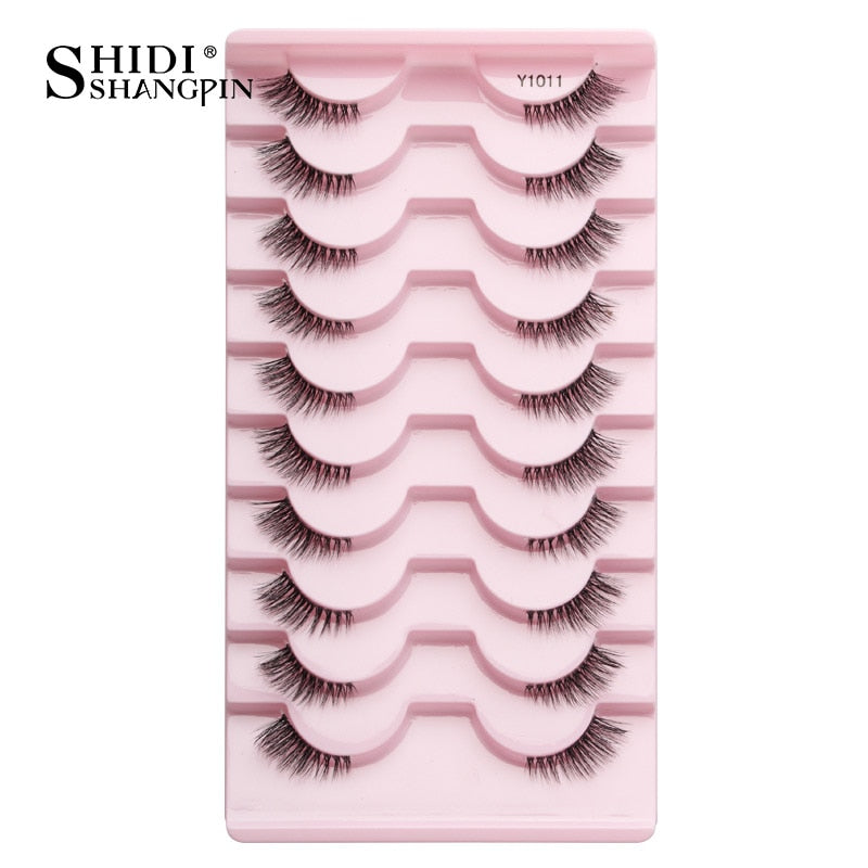 Half Fake Eyelashes 5/10 Half Lashes Soft Natural Cat Eye Lashes Makeup Tool Extension Fluffy Faux Cils maquiagem Half Lashes