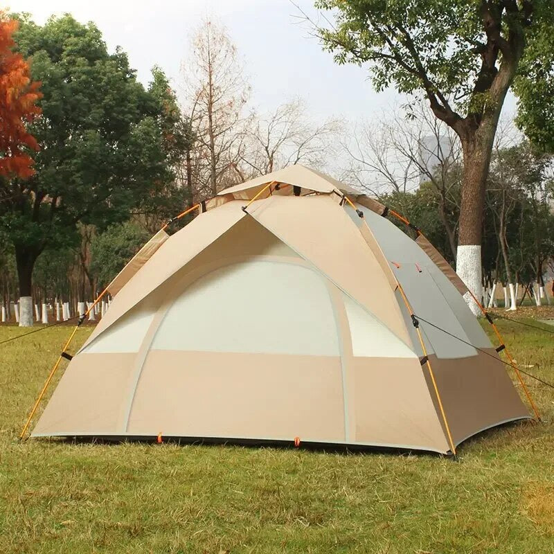 3-4 Person Outdoor Folding Tent Quick Automati Opening Tent Self-driving Wild Camping Tent Waterproof Sunscreen Portable Tent