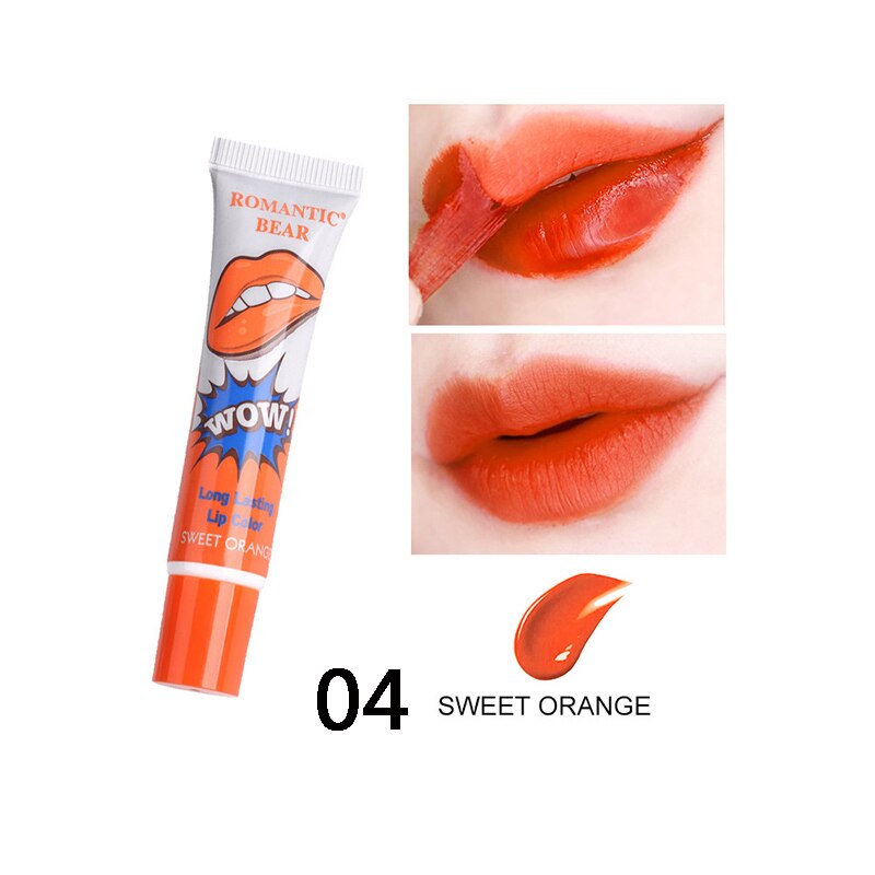 6pcs/Set Color Peel Off Liquid Lipstick Waterproof Long Lasting Lip Gloss Lint Mask Makeup Matte Lipgloss Lipsticks Cosmetic