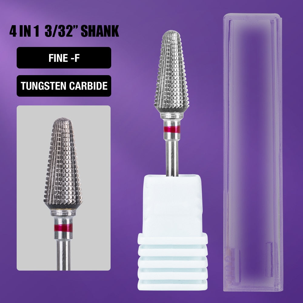 Ceramic Tungsten Carbide Nail Drill Bit Rotate Burr Milling Nail Cutter Bits Electric Drill Machine For Manicure Pedicure Tools