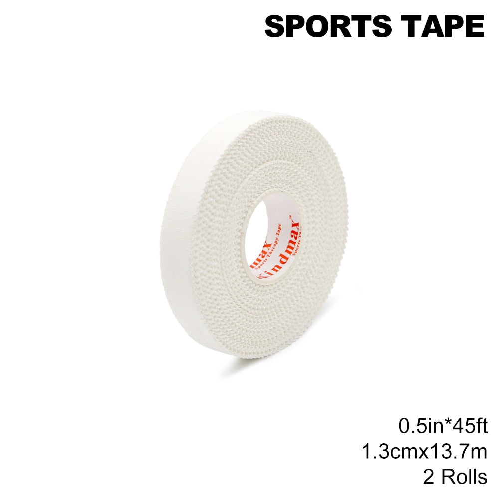 Kindmax Sports Tape White 1.3-5cm*13.7m Athletic Elastic Bandage for Trainers First Aid Injury Wrap for Fingers Ankles Wrist