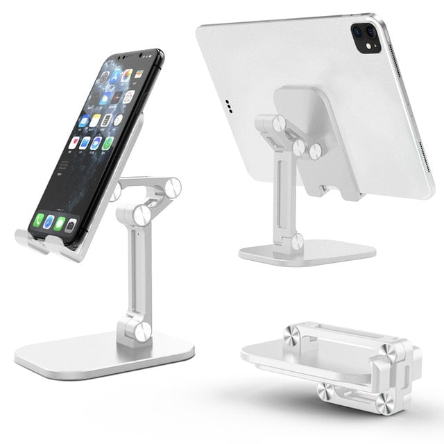 Three Sections Foldable Desk Mobile Phone Holder For iPhone iPad Tablet Flexible Table Desktop Adjustable Cell Smart