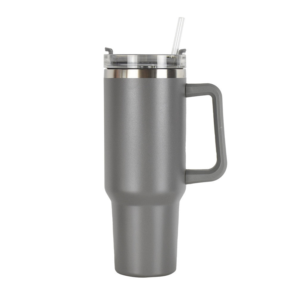 LMETJMA 40oz Mug With Lid and Straw Stainless Steel Vacuum Mug Tumbler Keep Cold and Hot Leak Proof Travel Coffee Mug KC0461