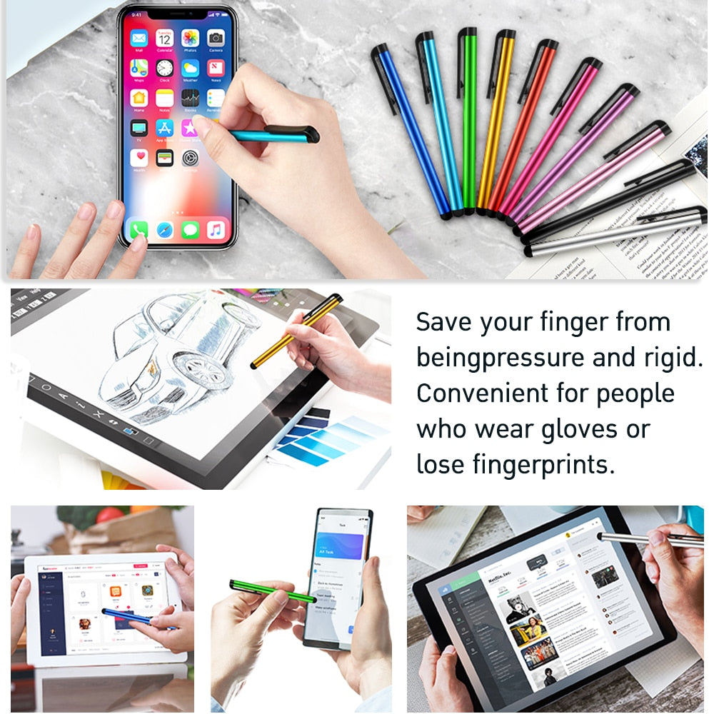 The set of 10 pens is universal for anyone who uses a touchscreen device.