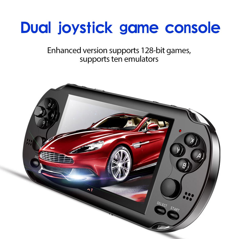 Mini Portable For PSP 128 Bit Video Game Console Game Console Built-in 10000 Classic Games 4.3-inch Screen X1 Gamepad