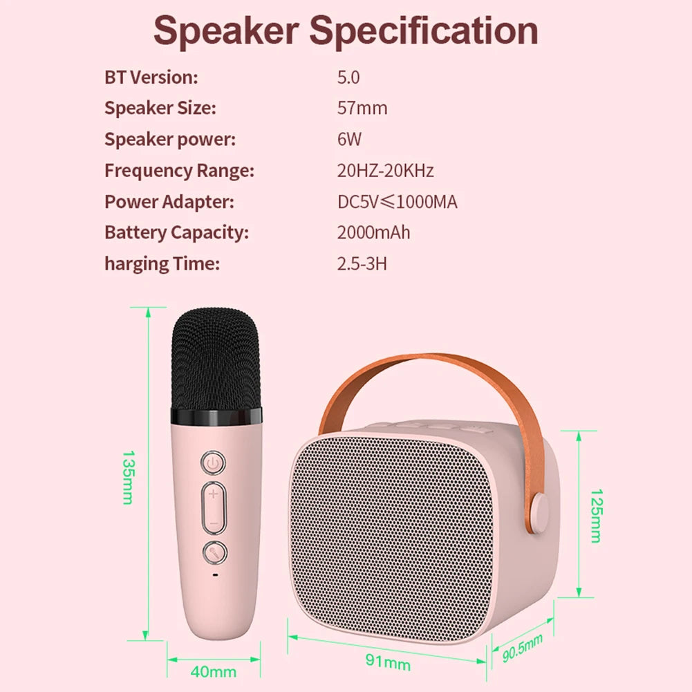 Microphone Karaoke Bluetooth Speaker National Singing Home KTV Portable Outdoor Audio