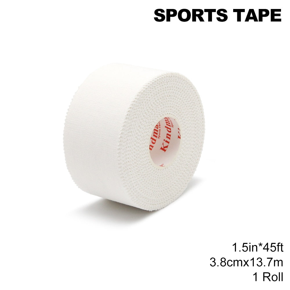 Kindmax Sports Tape White 1.3-5cm*13.7m Athletic Elastic Bandage for Trainers First Aid Injury Wrap for Fingers Ankles Wrist