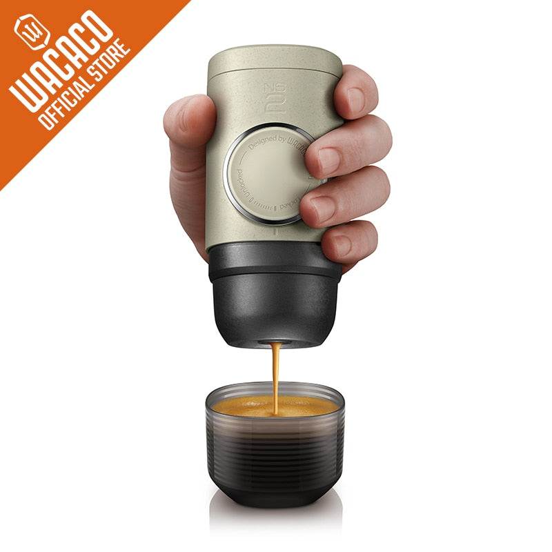 WACACO Minipresso NS2, Portable Espresso Maker, Compatible NS Capsules*, Manually Operated, 18 Bar Small Handheld Coffee Machine