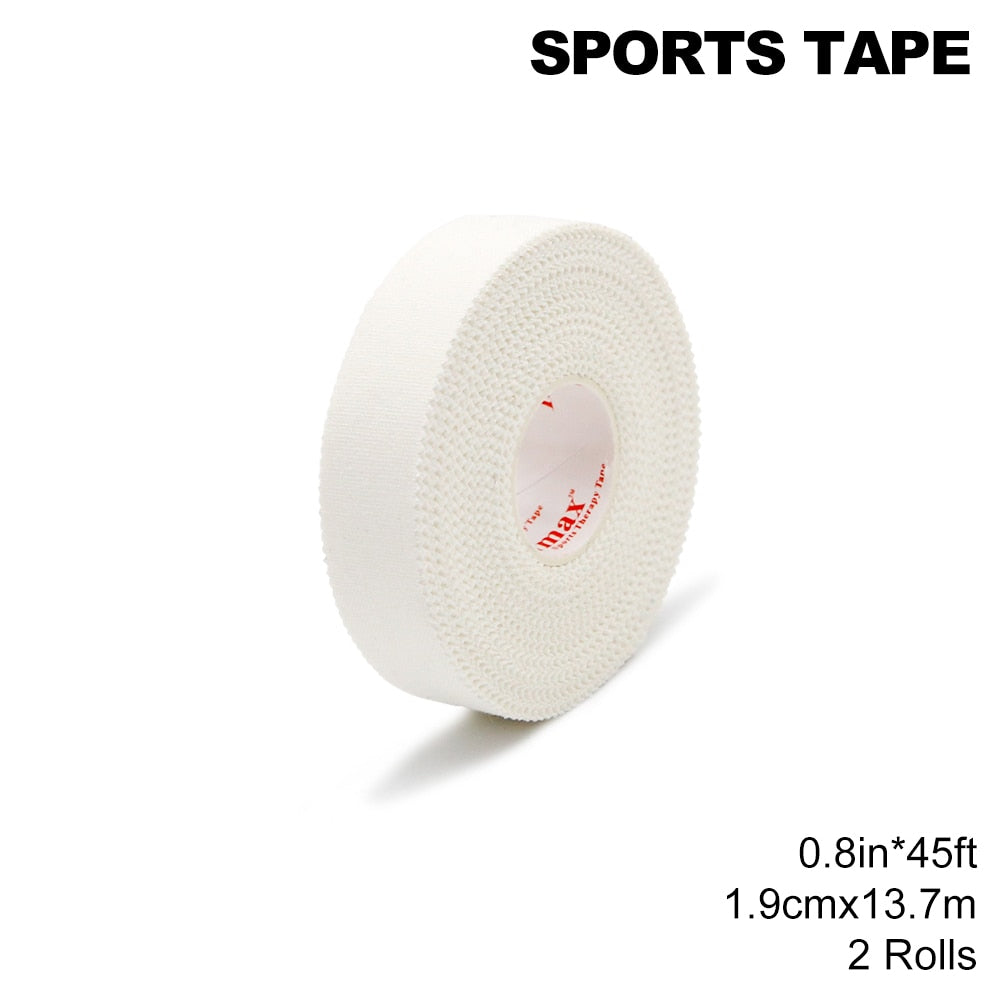 Kindmax Sports Tape White 1.3-5cm*13.7m Athletic Elastic Bandage for Trainers First Aid Injury Wrap for Fingers Ankles Wrist