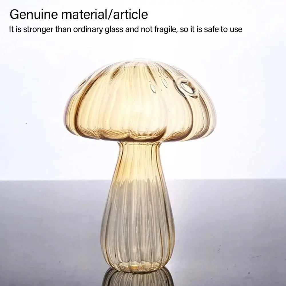 This charming one-piece mushroom shaped glass vase is more than just a flower container