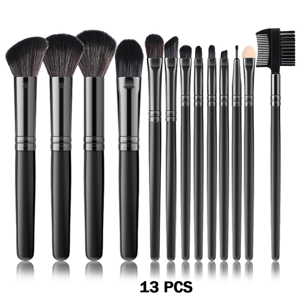 These universal makeup brushes, available in 13 or 32 pieces, enable you to create makeup looks