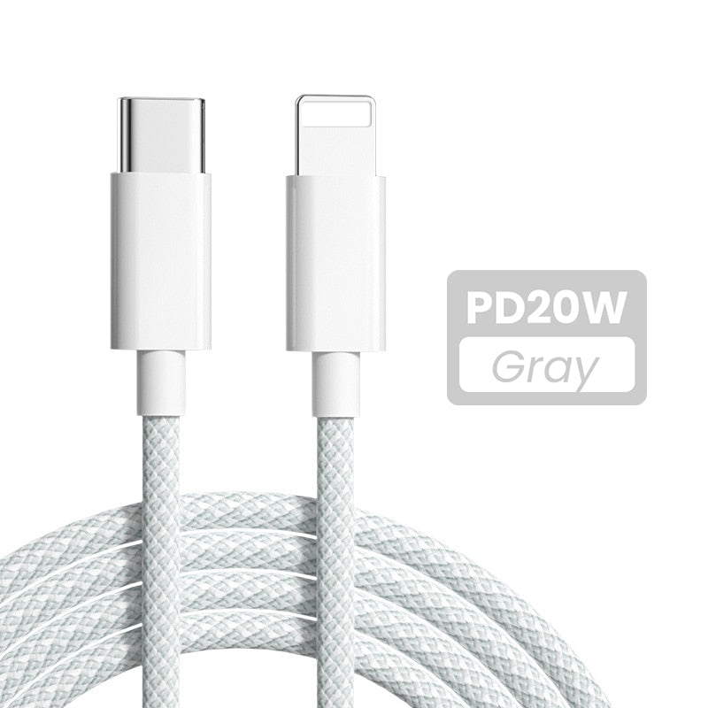 20W PD USB C Cable for iPhone 14 13 12 Pro Max Fast Charging USB C Cable for iPhone 12 Mini Pro Max Data USB Type C Cable 1/2M