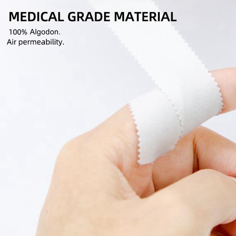 Kindmax Sports Tape White 1.3-5cm*13.7m Athletic Elastic Bandage for Trainers First Aid Injury Wrap for Fingers Ankles Wrist