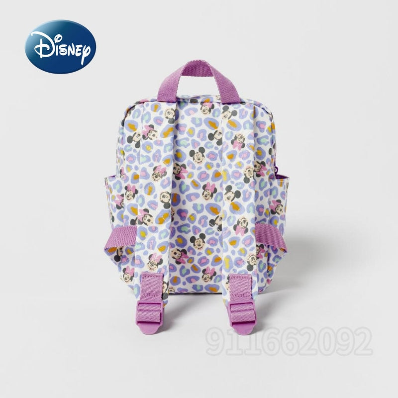 Disney Minnie's New Children's Backpack Cartoon Cute Girls' School Bag Luxury Brand Fashion Casual Girls' Mini Travel Backpack