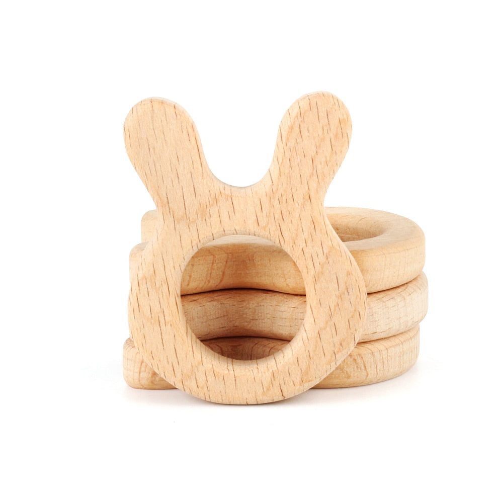 Baby Pacifier Clips Newborn Silicone Teething Beads Holder for Pacifiers Boy Girls Nipple Clip Chian Wooden Teethers Toy Pendent