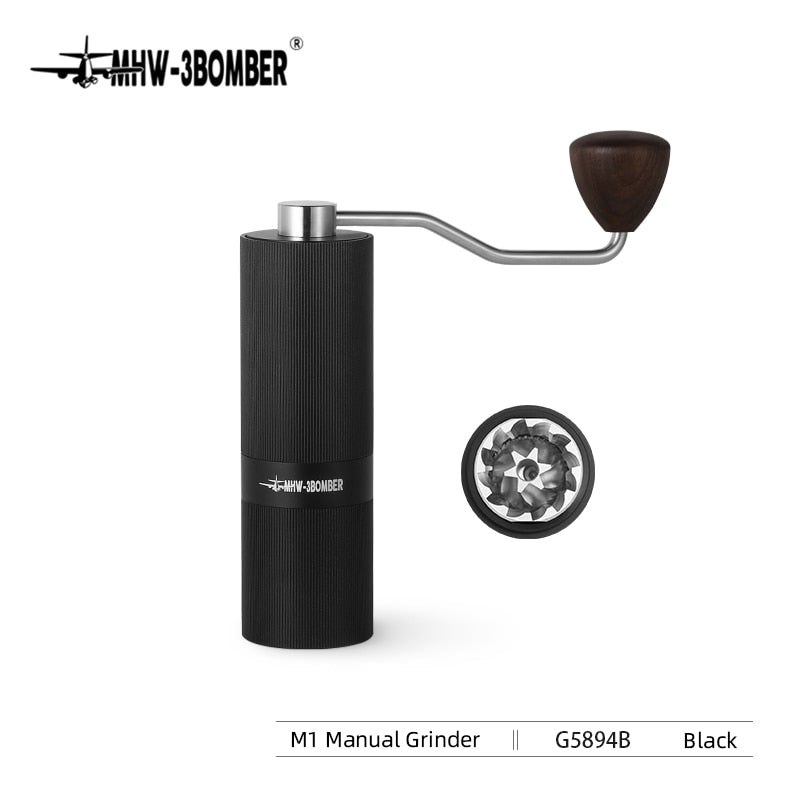 MHW-3BOMBER Manual Coffee Grinder with 24 Adjustable Settings Espresso Maker Stainless Steel 420 Burr Home Camping Accessories