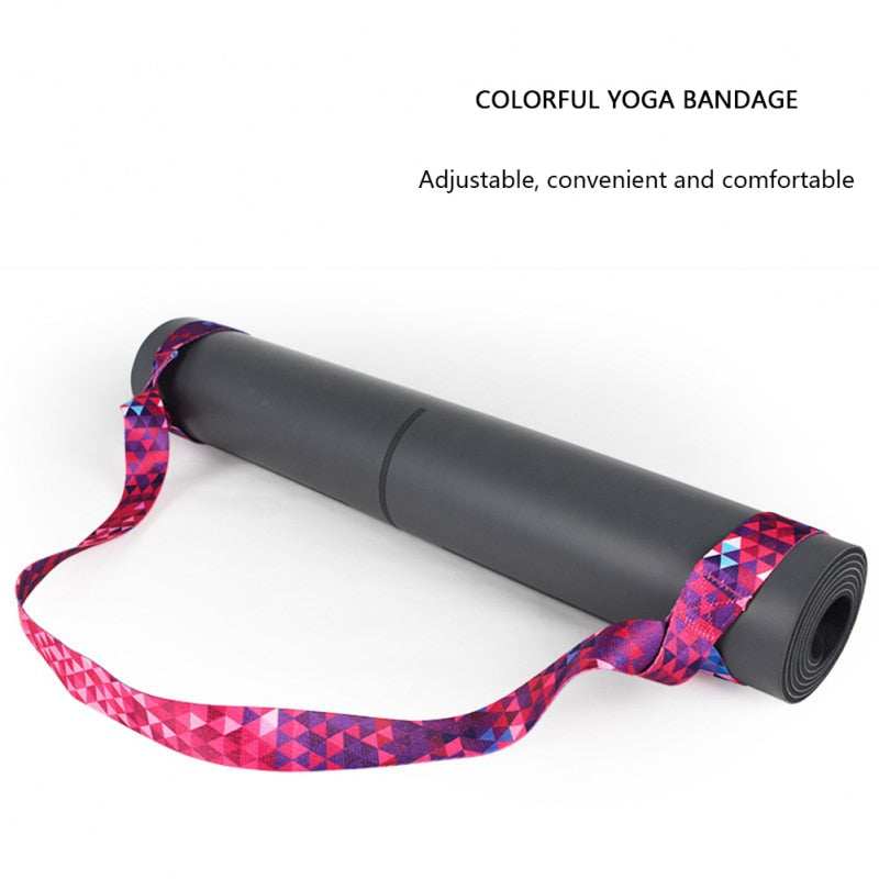 Yoga Mat Strap Belt Adjustable Sports Sling Shoulder Carry Strap Belt Exercise Stretch Fitness Equiment Elastic Yoga Belt Hot