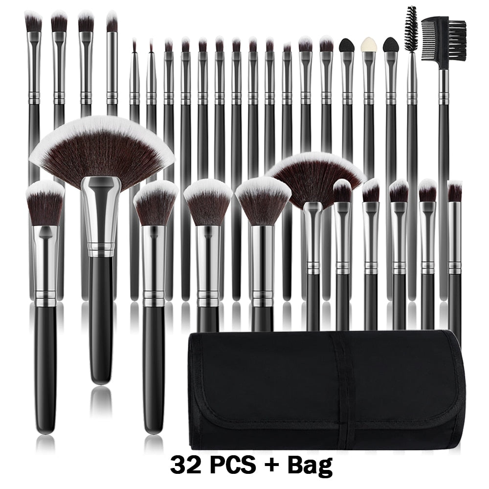 These universal makeup brushes, available in 13 or 32 pieces, enable you to create makeup looks