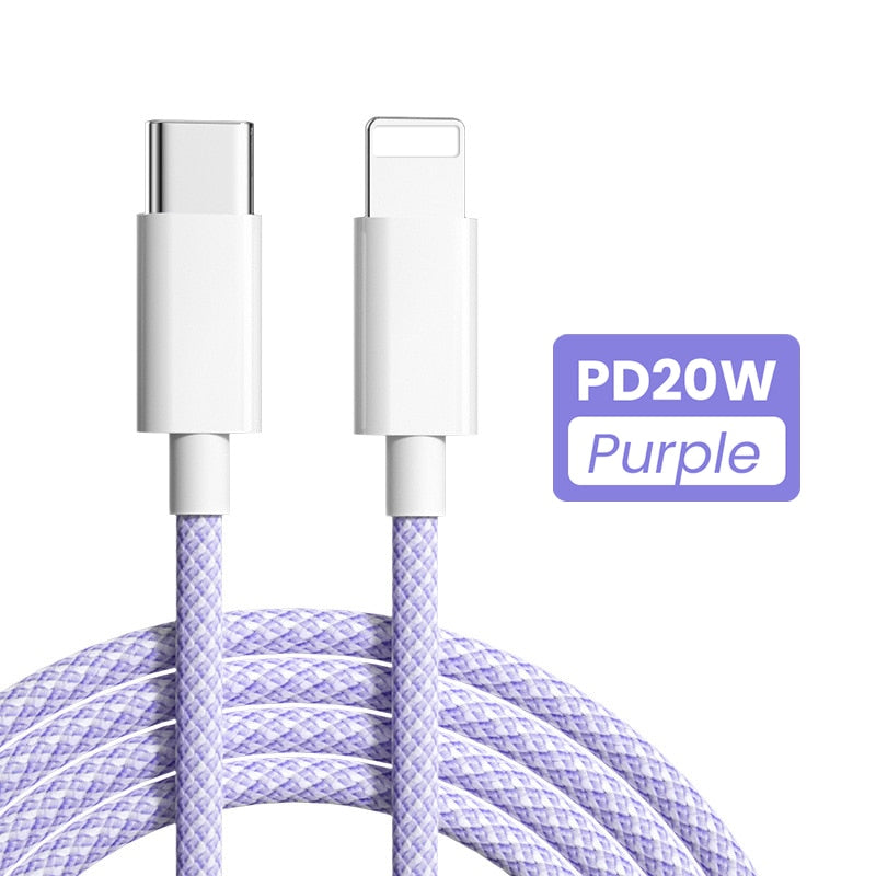 20W PD USB C Cable for iPhone 14 13 12 Pro Max Fast Charging USB C Cable for iPhone 12 Mini Pro Max Data USB Type C Cable 1/2M