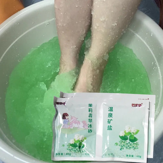 This foot care product containing 100g of bath salts, jelly and pedicure