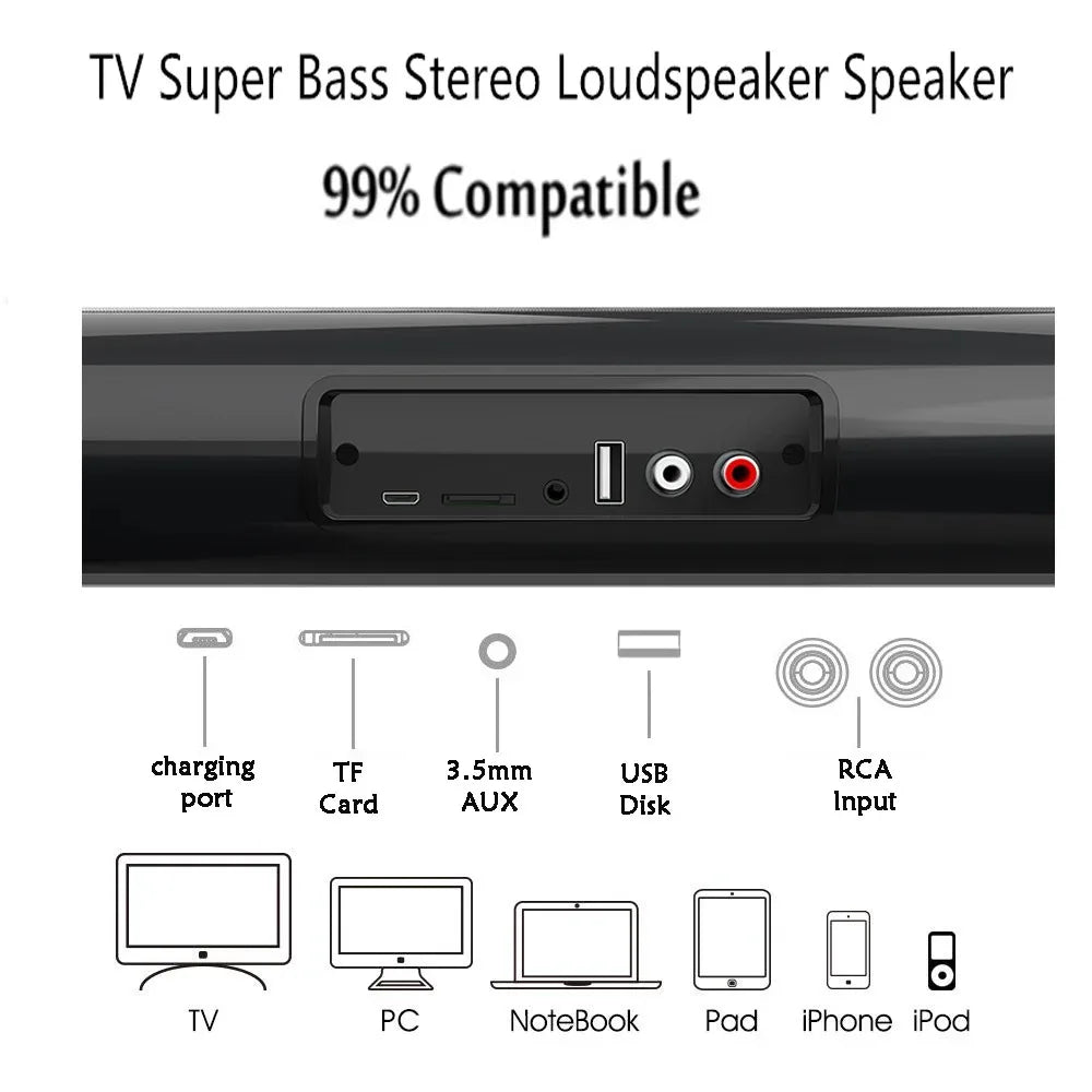 Powerful Wireless Bluetooth Sound Bar Speaker Wired Surround Stereo Home Theater System Super Bass Sound Bar for Tv Caixa De Som