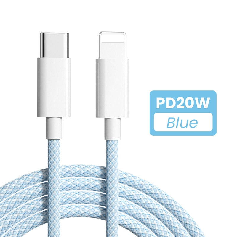 20W PD USB C Cable for iPhone 14 13 12 Pro Max Fast Charging USB C Cable for iPhone 12 Mini Pro Max Data USB Type C Cable 1/2M