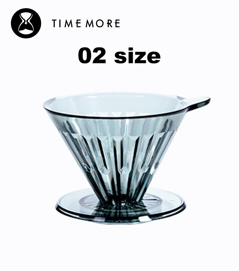 TIMEMORE PCTG Crystal Eye Coffee Filter 01 / 02 Coffee Dripper Pour Over Coffee Maker Conical Hand Drip Reusable Filters