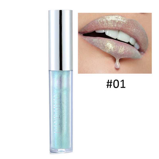 6 Colors Glitter Liquid Lip Gloss Tint Laser Holographic Lipsticks Cosmetics Shiny Pigment Waterproof Makeup Mermaid Lip Gloss