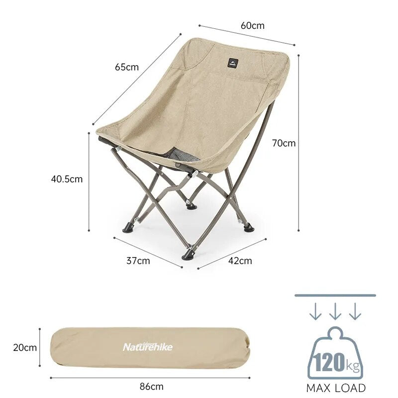 Naturehike Portable Folding Camping Chair Outdoor Moon Chair Collapsible Foot Stool For Hiking Picnic Fishing Chairs Seat Tools