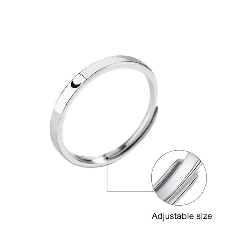 Sun Moon Couple Rings Set Open Adjustable Ring Eachother Lovers Minimalist ring gift Engagement Wedding Rings Bride Jewlery