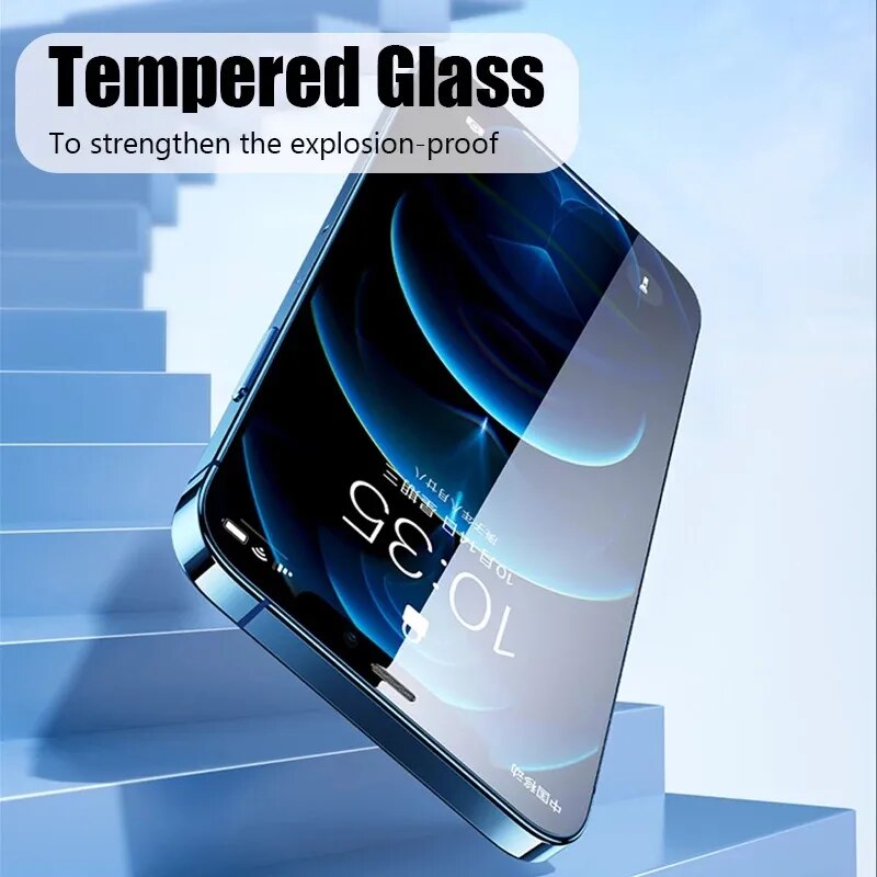 5Pcs Protective Glass for iPhone 14 13 12 11 Pro Max Mini 7 8 Plus Screen Protector for iPhone 15 PRO XS MAX X XR Tempered Glass