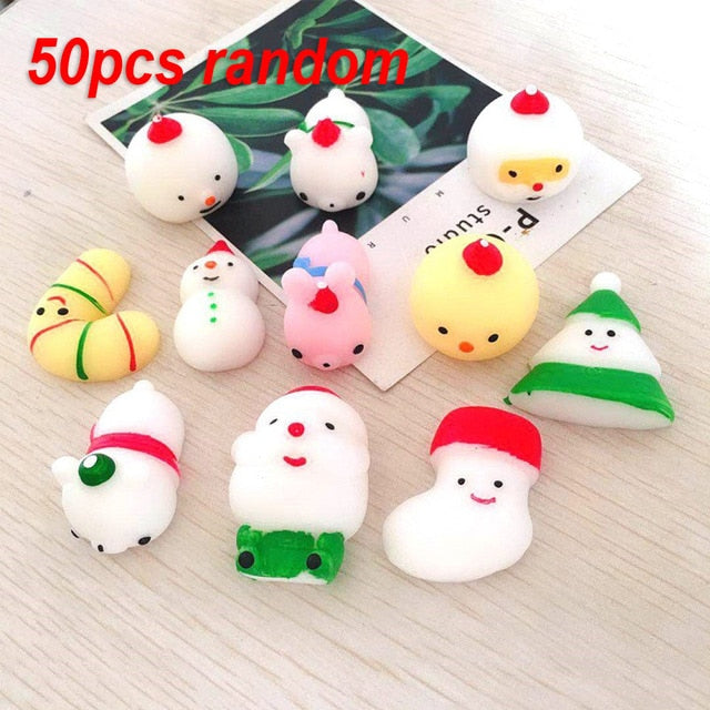 50-5PCS Kawaii Squishies Mochi Anima Squishy Toys For Kids Antistress Ball Squeeze Party Favors Stress Relief Toys For Birthday