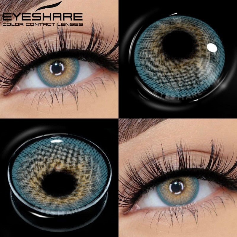 EYESHARE 1 Pair Colored Contact Lenses Natural Look Gray Eye Lenses Brown Contact Blue Lenses Fast Delivery Green Eye Lenses