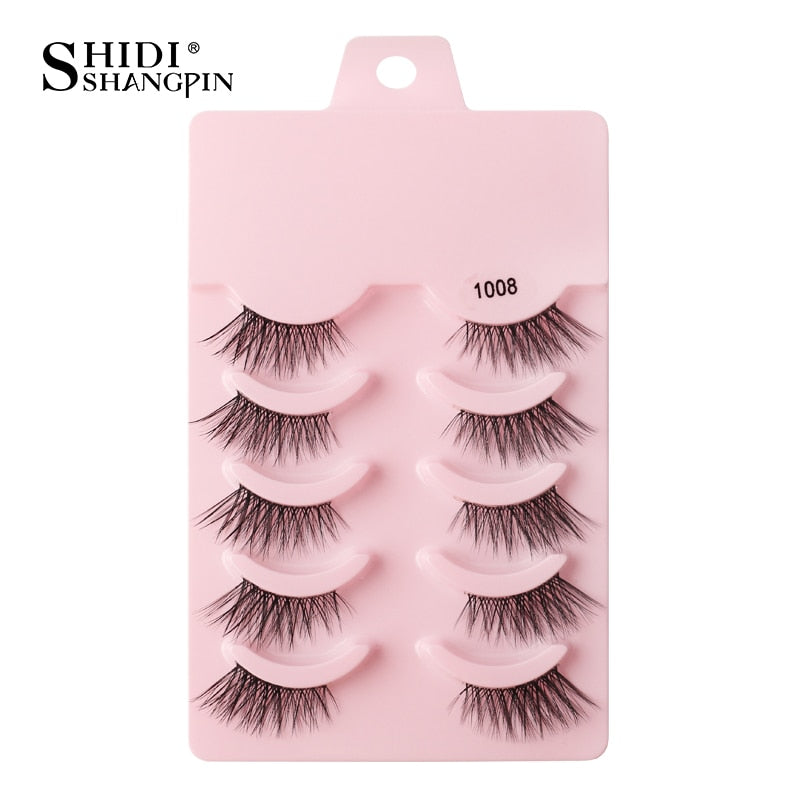 Half Fake Eyelashes 5/10 Half Lashes Soft Natural Cat Eye Lashes Makeup Tool Extension Fluffy Faux Cils maquiagem Half Lashes