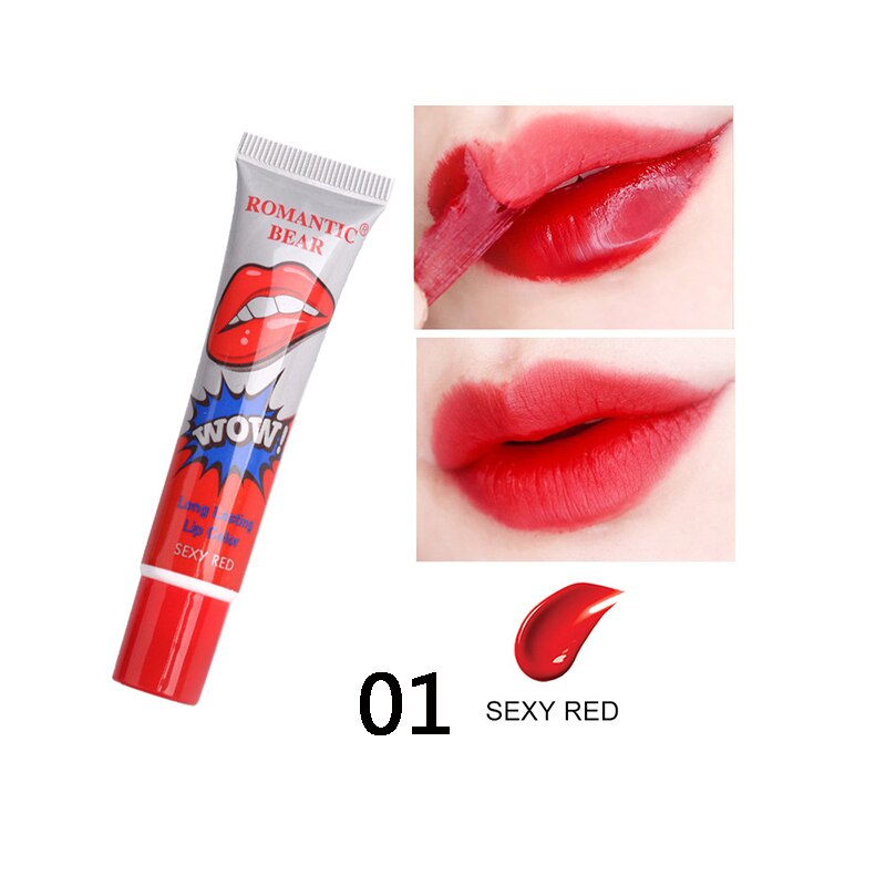 6pcs/Set Color Peel Off Liquid Lipstick Waterproof Long Lasting Lip Gloss Lint Mask Makeup Matte Lipgloss Lipsticks Cosmetic