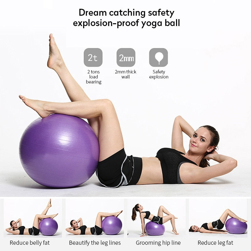 Pvc Fitness Ballen Yoga Bal Verdikte Explosieveilige Oefening Home Gym Pilates Apparatuur Balance Ball 45Cm/55cm/65Cm/75Cm/85Cm