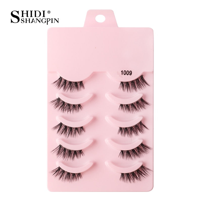 Half Fake Eyelashes 5/10 Half Lashes Soft Natural Cat Eye Lashes Makeup Tool Extension Fluffy Faux Cils maquiagem Half Lashes