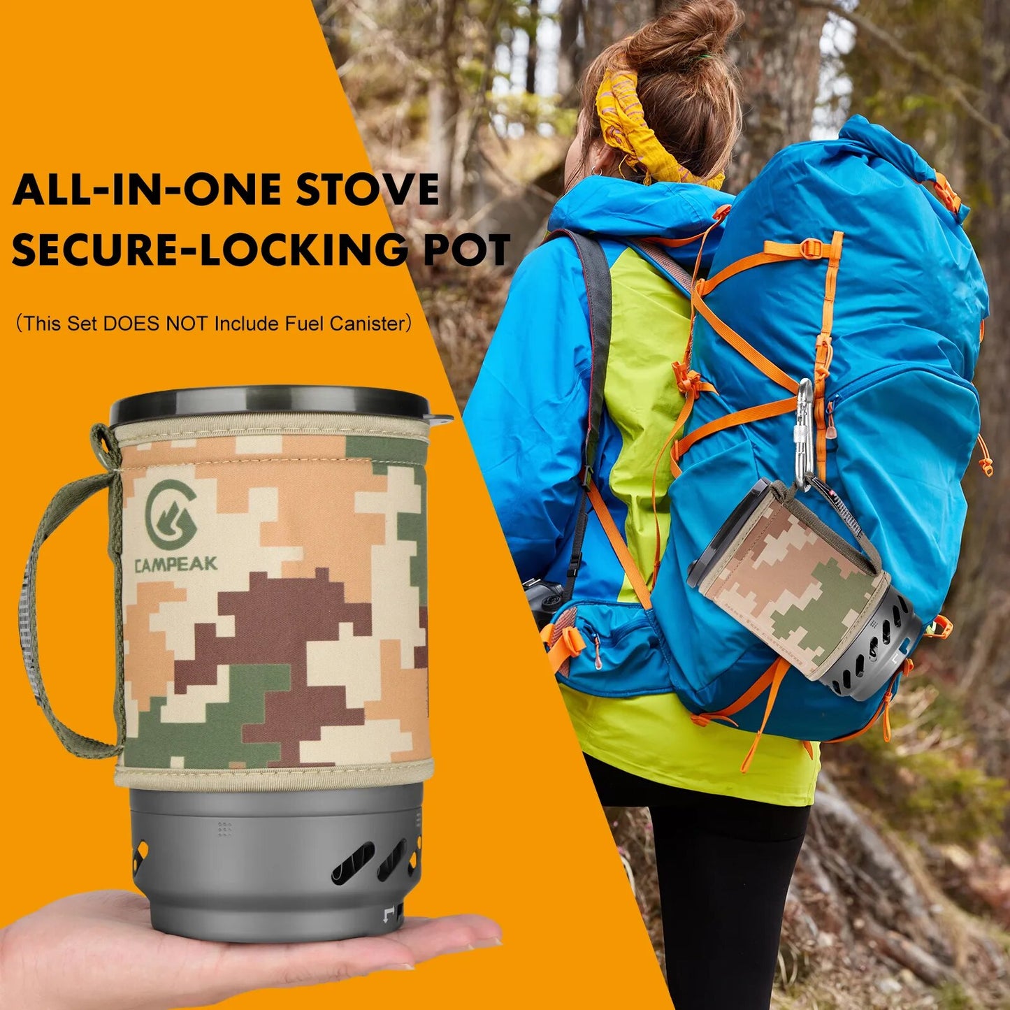 This portable backpacking stove is perfect for camping