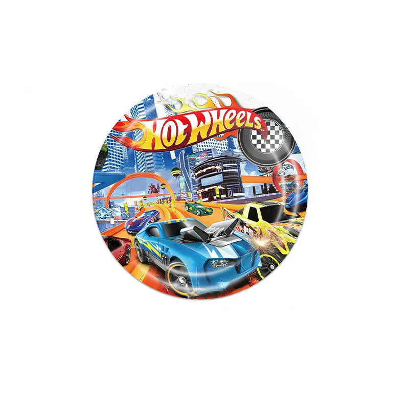 Hot Wheels Party Disposable Tableware Balloon Cup Plates Tablecloth Background Birthday Party Decor Baby Shower Party Supplies