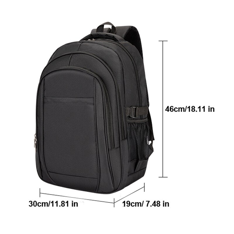 Computer School Travel Backpack Rucksack Polyester Black Gray Nylon Business Travel Commute Men School Laptop Backpack