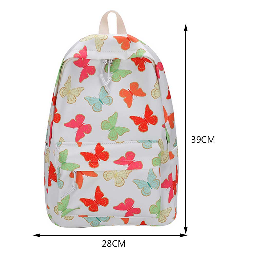 Women Backpack Graffiti Butterfly Cow Printing Backpacks Travel Rucksacks Casual Ladies Large Capacity Student School Bags