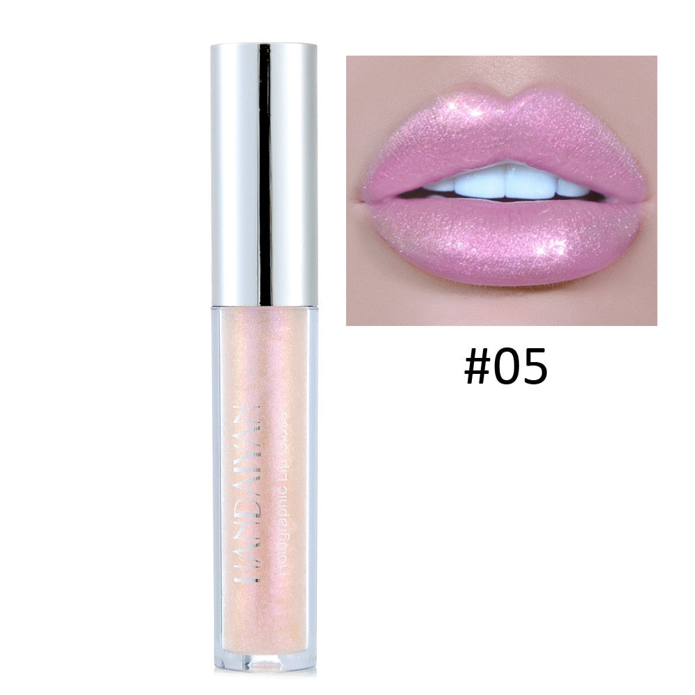 Handaiyan 6 Colors Lip Gloss Longlasting Glitter Red Nude Lipstick Liquid Waterproof Moisturize Luminous Lipgloss Makeup