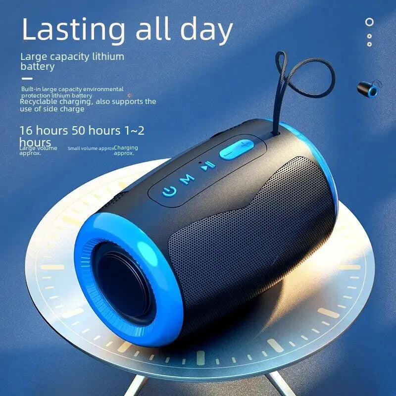 Wireless Bluetooth Speaker TWS Interactive Long Battery Life Small Large Volume Portable Soundbox ABS Material Waterproof IPX 5