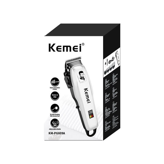 kemei hair trimmer KM-809A USB rechargeable hair clipper haircut machine oilhead clipper engraving hair carving barber clipper