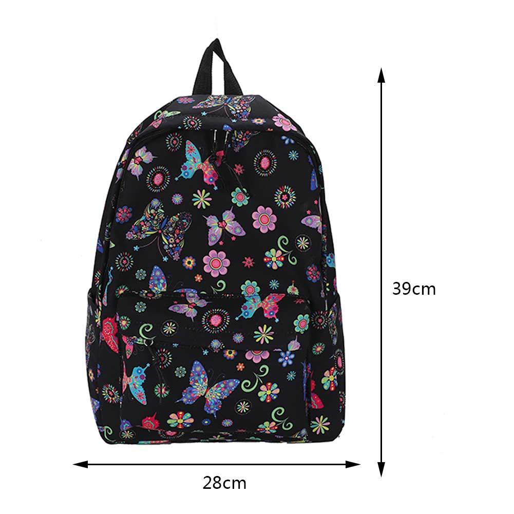 Women Backpack Graffiti Butterfly Cow Printing Backpacks Travel Rucksacks Casual Ladies Large Capacity Student School Bags