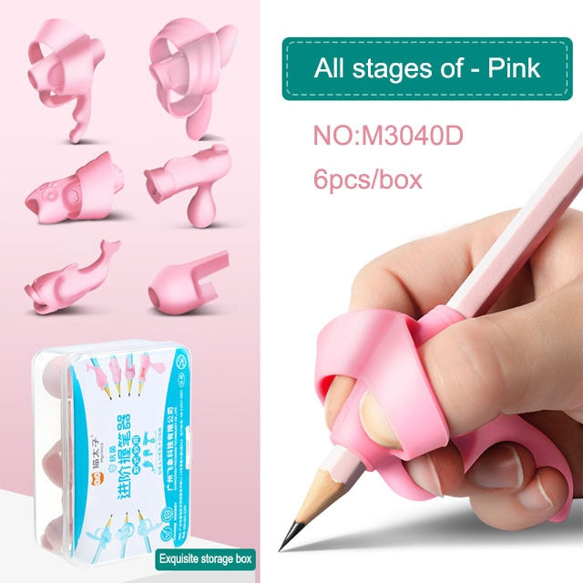 Children's Writing Posture Pen Holder Soft Silicone Pencil Holder for Kids Learning Aid Grip Posture Correction Stationery Gift