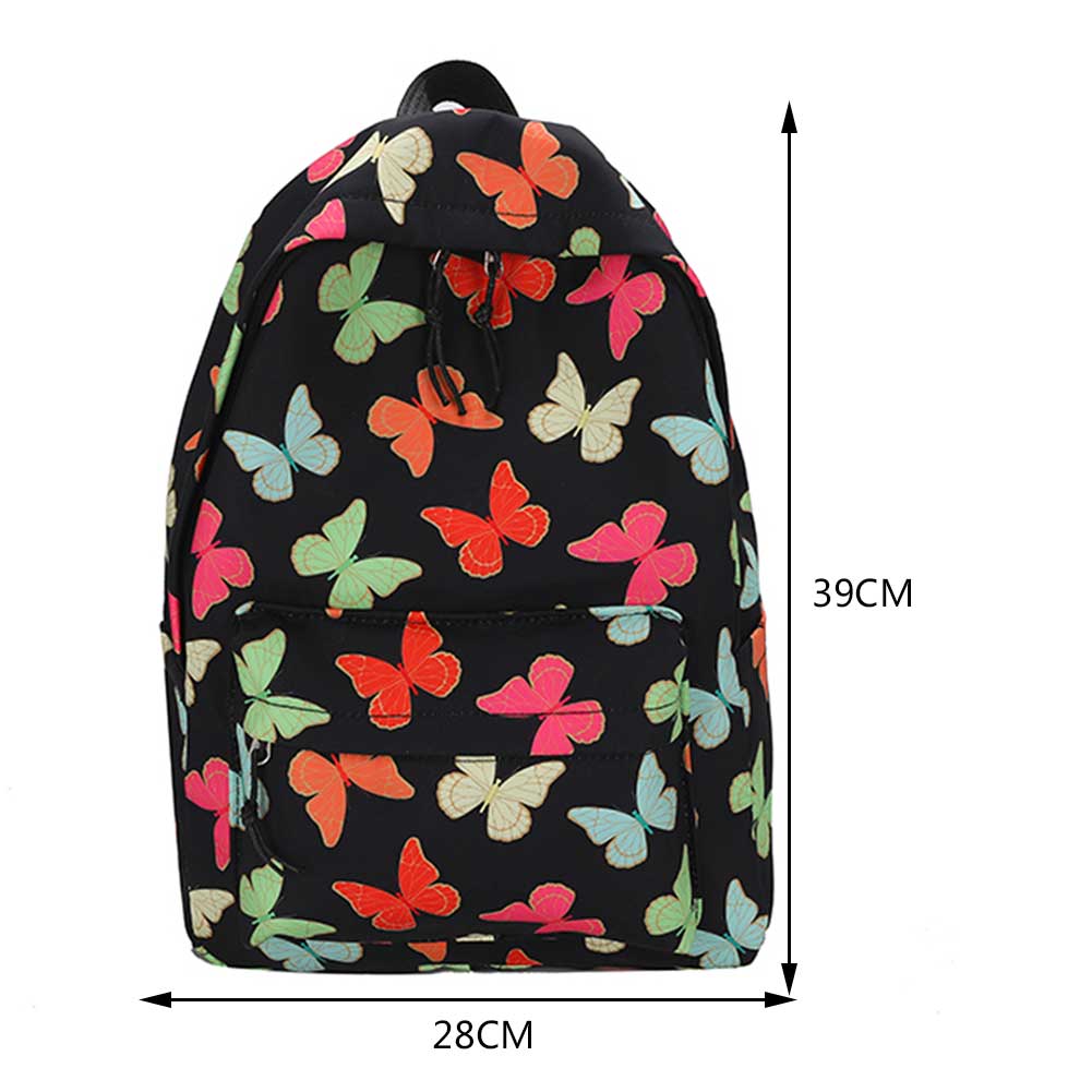 Women Backpack Graffiti Butterfly Cow Printing Backpacks Travel Rucksacks Casual Ladies Large Capacity Student School Bags