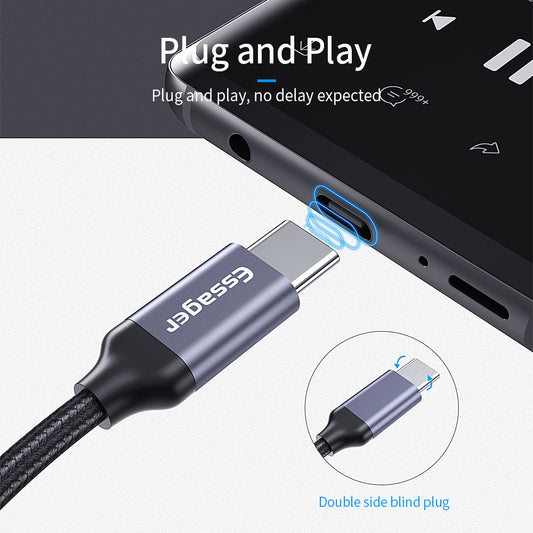 Essager USB Type C 3.5 Jack Earphone Adapter USB C to 3.5mm Headphones AUX Audio Adapter Cable For Huawei P30 Xiaomi Mi 10 9 Es