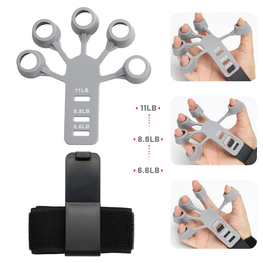 Finger Gripper Finger Exerciser Guitar Finger Exerciser 6 Resistant Levels Recovery Physical Tools Hand Strengthener For Patient