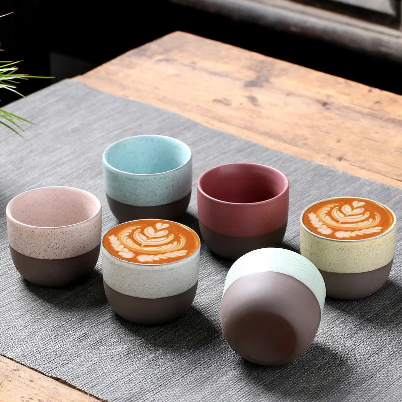 Japanese Style Ceramic Coffee Cup Porcelain Personal Single Pottery Tea Cups Drinkware Wine Mug Water Mugs Gift Wholesale 120ml